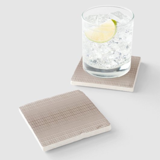 Taupe Serenity Steinuntersetzer (Seitenansicht)