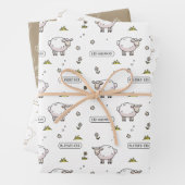 Taupe Sheep Eid Mubarak Kids Geschenkpapier Set (Beispiel)
