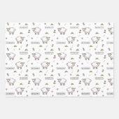 Taupe Sheep Eid Mubarak Kids Geschenkpapier Set (Vorderseite)