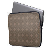 Taupe Shippo Laptopschutzhülle (Vorderseite Links)