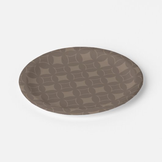 Taupe Shippo Pappteller (Schrägansicht)