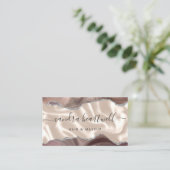 Taupe Silver Agate Ivory Luxury Visitenkarte (Stehend Vorderseite)