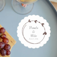 Taupe Simple Heart Wreath Wedding