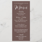 Taupe Simple Style Wedding Dinner Menükarte (Vorderseite)