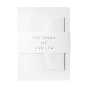 Taupe Simple Typografy Formal Wedding Einladungsbanderole