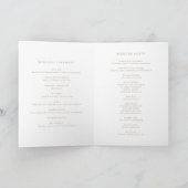 Taupe Simple Typografy Formal Wedding Programm (Innenseite)