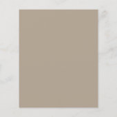 Taupe Simple Wedding Platzkarte (Rückseite)