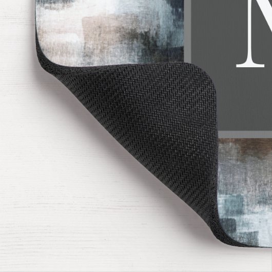 Taupe Slate Brushstrokes Mousepad (Ecke)