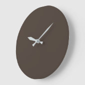 Taupe Solid Color Große Wanduhr (Winkel)
