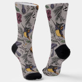 Taupe Spooky Halloween Hummingbird Garden Socken (Gewinkelt)