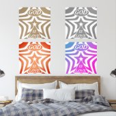 Taupe Star Poster Print - Neutral "God Is Love" Bilderwand Sets (Schlafzimmer)