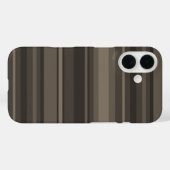 Taupe Streifen Case-Mate iPhone Hülle (Rückseite (Horizontal))