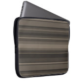 Taupe Streifen Laptopschutzhülle (Vorne Rechts)