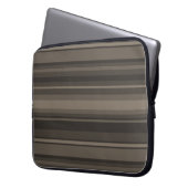 Taupe Streifen Laptopschutzhülle (Vorderseite Links)