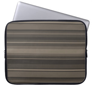Taupe Streifen Laptopschutzhülle