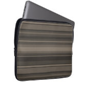 Taupe Streifen Laptopschutzhülle (Vorne Rechts)