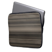 Taupe Streifen Laptopschutzhülle (Vorderseite Links)