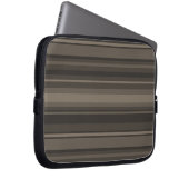 Taupe Streifen Laptopschutzhülle (Vorne Rechts)