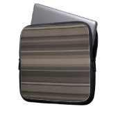 Taupe Streifen Laptopschutzhülle (Vorderseite Links)