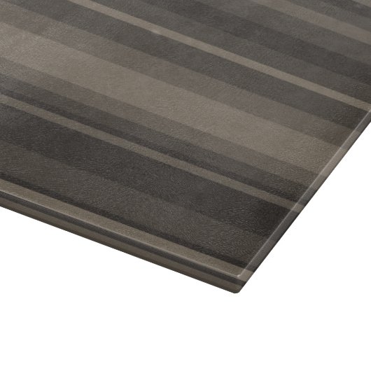 Taupe Streifen Schneidebrett (Ecke)