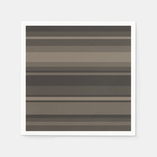 Taupe Streifen Serviette (Vorderseite)