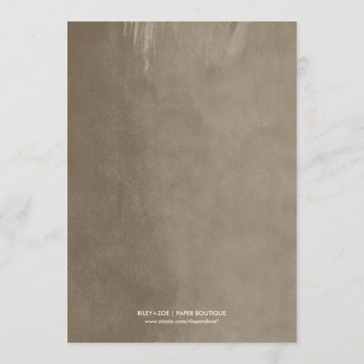 Taupe String Ankündigung Datum freihalten (Rückseite)