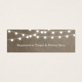 Taupe String Lights Hochzeitkarte
