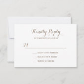 Taupe String Lights Wedding RSVP Card Karte (Rückseite)