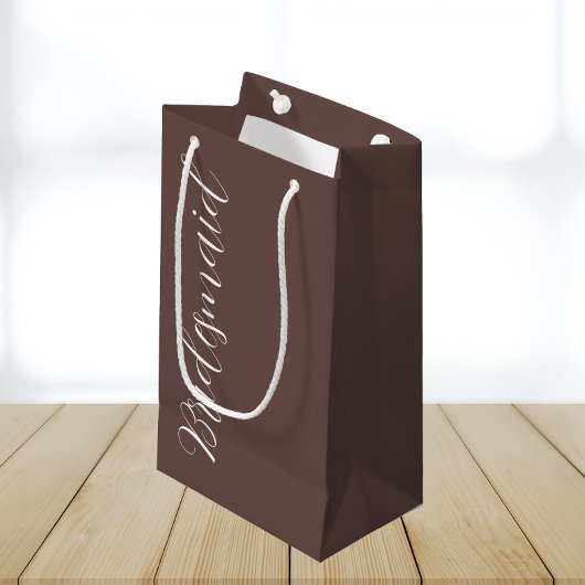 Taupe Stylisierte SkriptWedding Bridesmaid Kleine Geschenktüte