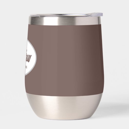 Taupe Stylized Name Wedding Trauzeuge (Links)