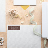 Taupe Stylized Names Wedding Rücksendeadresse