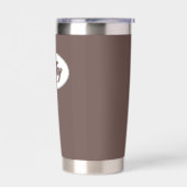 Taupe Stylized Wedding Bridesmaid Thermobecher (Links)