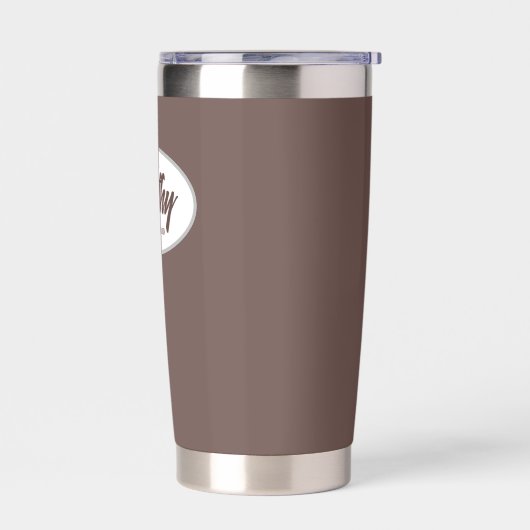 Taupe Stylized Wedding Bridesmaid Thermobecher (Links)