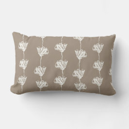 Taupe Tulip Print Lendenkissen