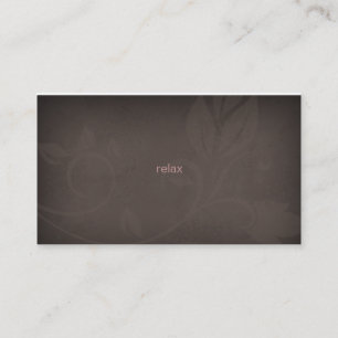 Taupe u. rosa Wellness-Centergeschäftskarte Visitenkarte