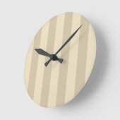 Taupe und beige gestreifte Wall-Uhr Runde Wanduhr (Winkel)