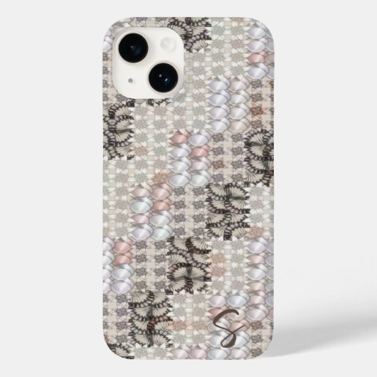 Taupe und Blush Matrix Design Case-Mate iPhone Hülle (Rückseite)