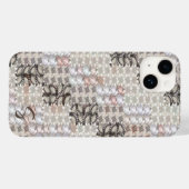Taupe und Blush Matrix Design Case-Mate iPhone Hülle (Rückseite (Horizontal))
