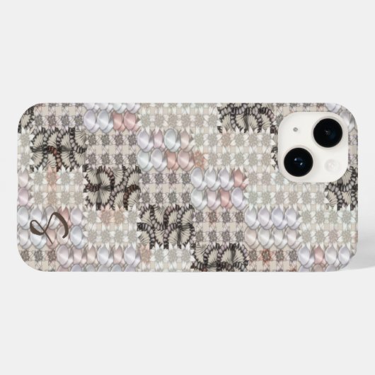 Taupe und Blush Matrix Design Case-Mate iPhone Hülle (Rückseite (Horizontal))