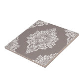 Taupe und Cream Damask Fliese (Seite)