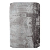 Taupe und Cyan Distressed Skyline Venice Italien Badematte (Vorderseite Vertikal)
