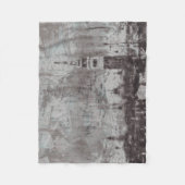 Taupe und Cyan Distressed Skyline Venice Italien Fleecedecke (Vorderseite)