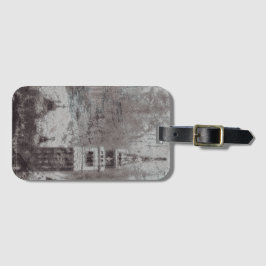 Taupe und Cyan Distressed Skyline Venice Italien Gepäckanhänger