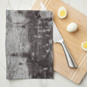 Taupe und Cyan Distressed Skyline Venice Italien Geschirrtuch (Viertel Falte)