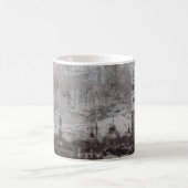Taupe und Cyan Distressed Skyline Venice Italien Kaffeetasse (Mittel)