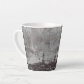 Taupe und Cyan Distressed Skyline Venice Italien Milchtasse (Linke Ecke)