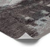 Taupe und Cyan Distressed Skyline Venice Italien Poster (Ecke)