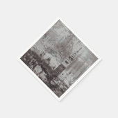 Taupe und Cyan Distressed Skyline Venice Italien Serviette (Ecke)