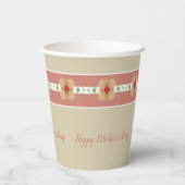 Taupe und Orange Pappbecher (Rückseite)