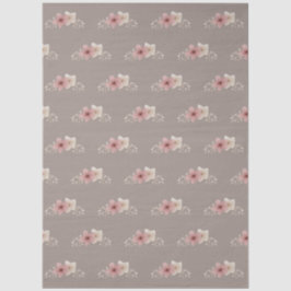 Taupe und Rosa Floral Seidenpapier
